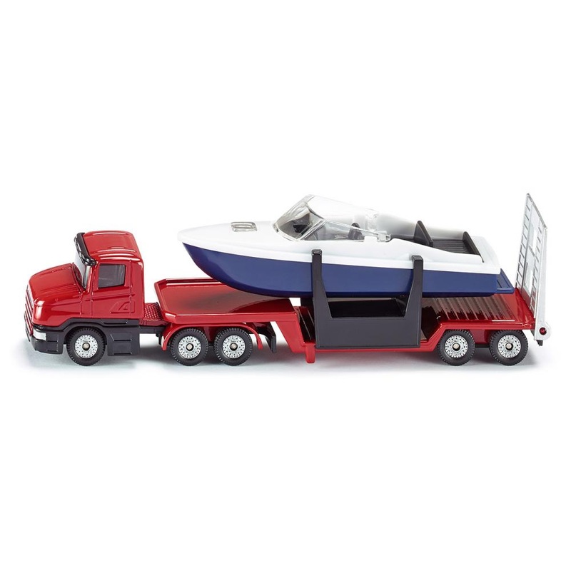 Low loader with Boat