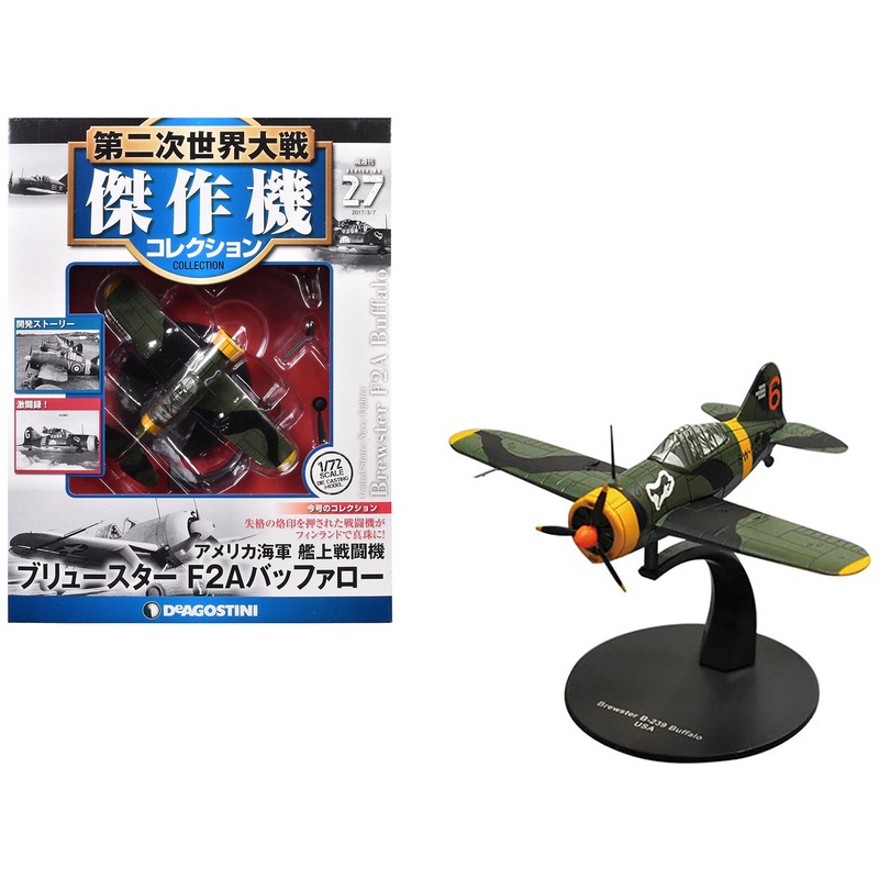 Brewster F2A Buffalo Fighter Aircraft “3rd Squadron Lentolaivue 24” Finnish Air Force 1/72 Diecast Model by DeAgostini