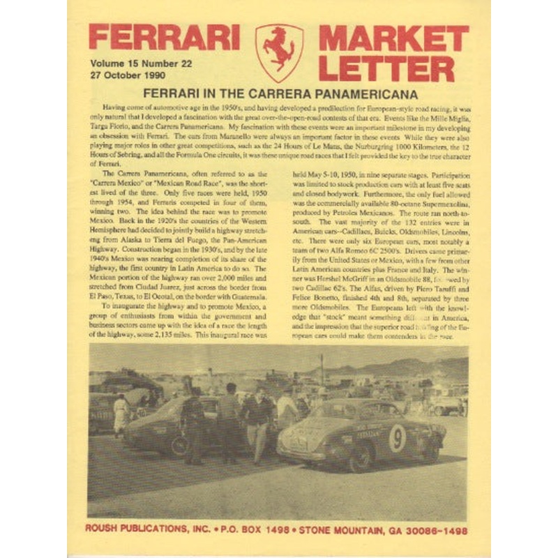 Ferrari Market Letter Vol. 15 N.22