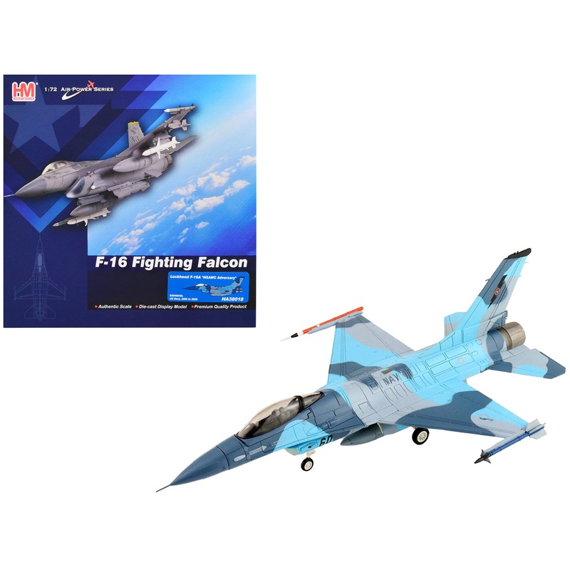 Lockheed F-16A Fighting Falcon Fighter Aircraft “NSAWC Adversary” (2006-2008) United States Navy “Air Power Series” 1/72 Diecast Model by Hobby Master