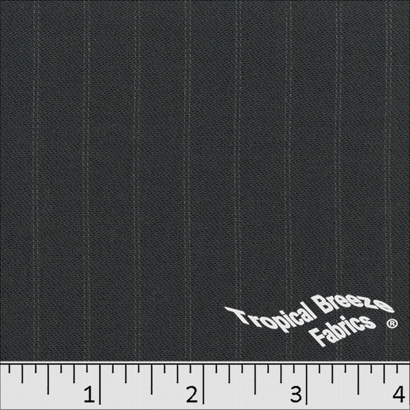 Pin Strip Suiting 100% Polyester Fabric 09541 Charcoal