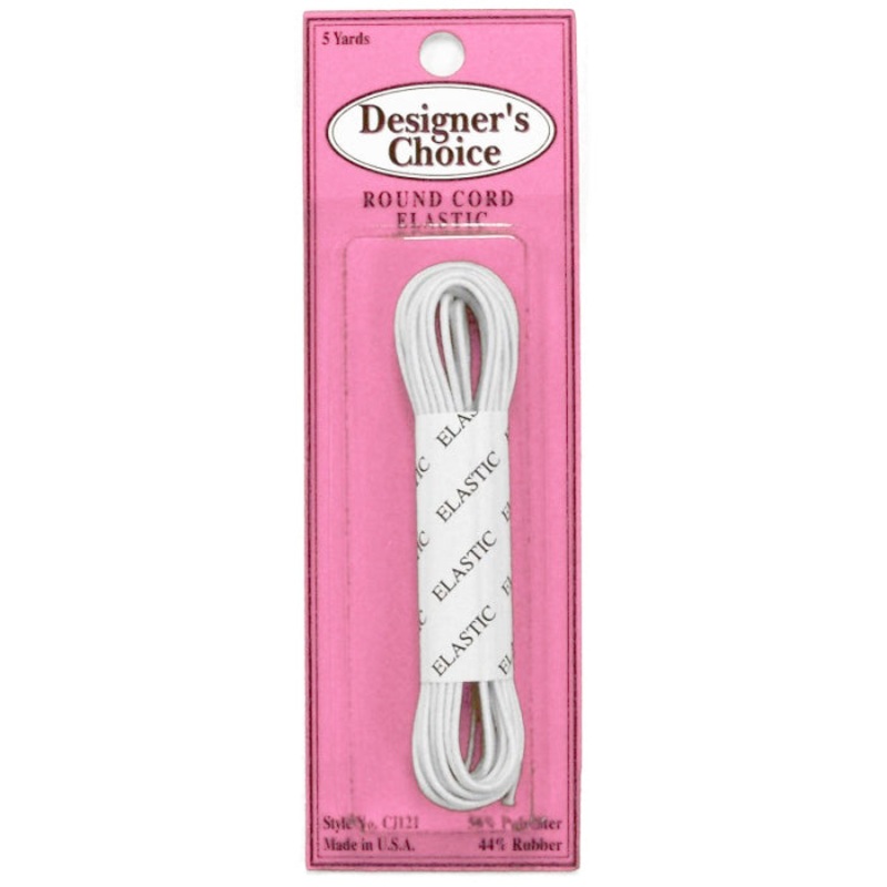 Round Cord Elastic CJ-12 White