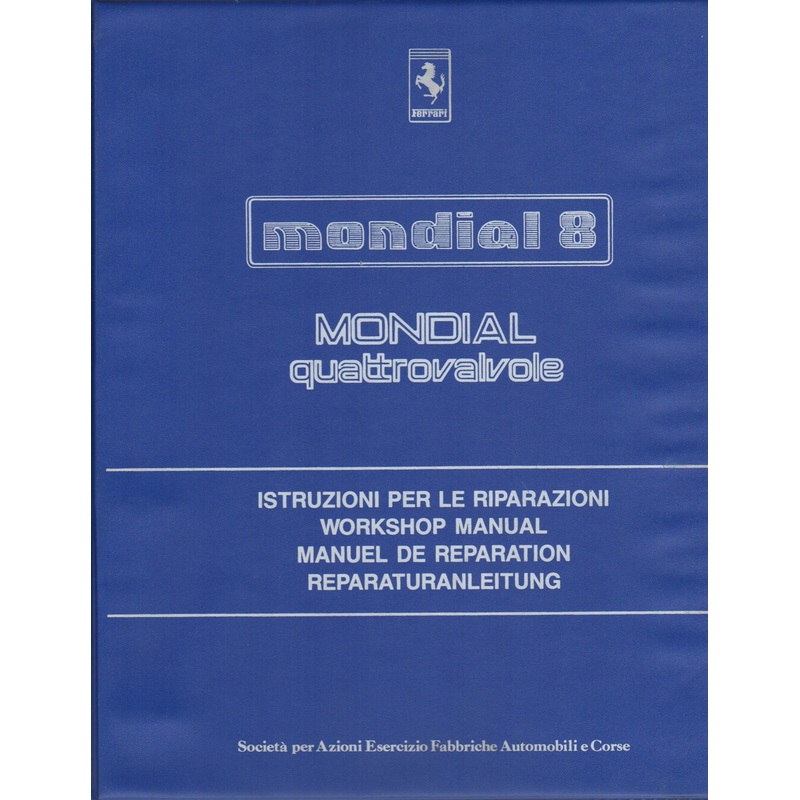 Ferrari Mondial 8 / Mondial QV Workshop Manual (281/83)
