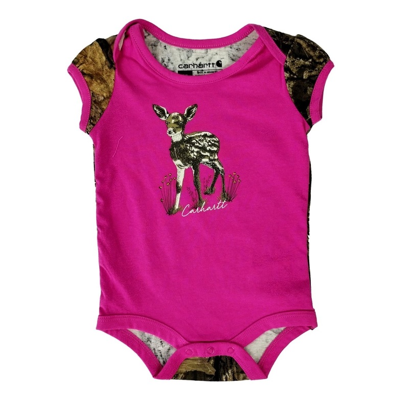Girl Short Sleeve Camo Doe Bodysuit CA9859 6 Months