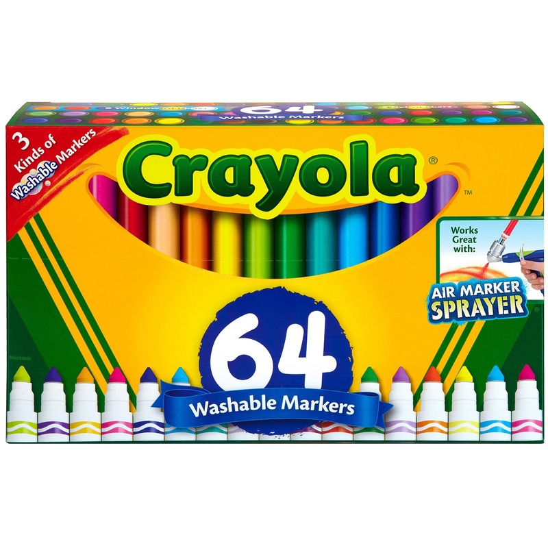 64-Count Broad Line Washable Markers 58-8180