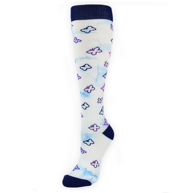 Women’s Tie Dye Butterflies Compression Socks 92105