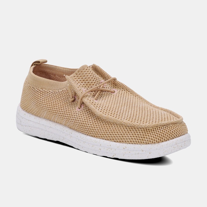 Women’s Michelle Slip on Flats EW2034 Beige 5 Medium