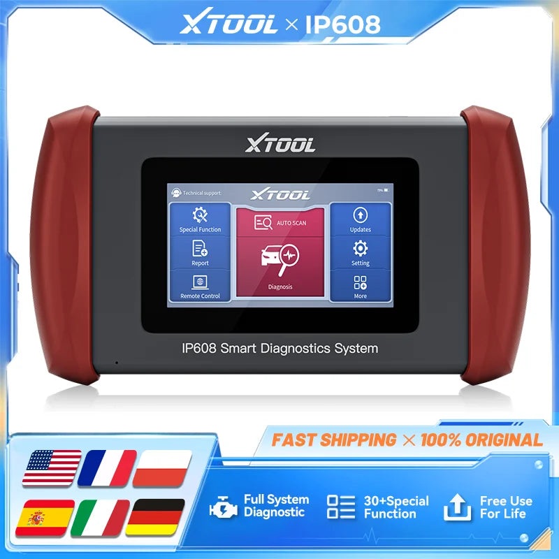 XTOOL Inplus IP608 Car Diagnostic Tools 30 +Service Functions OBD2 Scanner Auto VIN Scan Car Tools CANFD Lifetime Free Update IP608   EU Version Poland