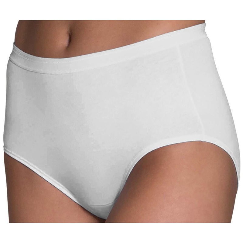 Women’s White Cotton Brief 3-Pack 3DBRIWH 5