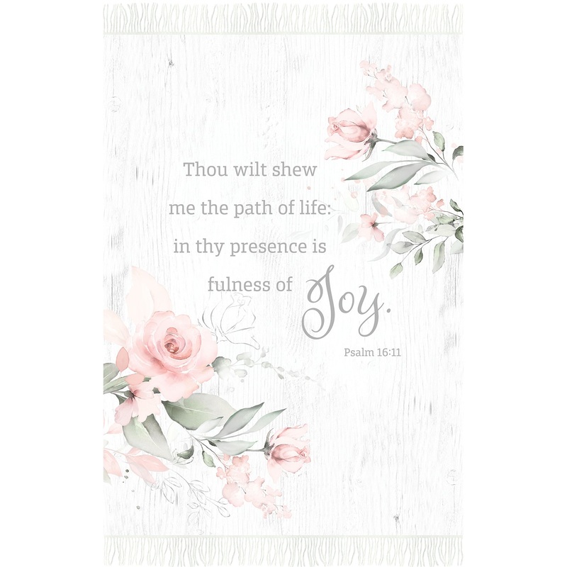 Blush Roses Woven Throw Blanket CC551