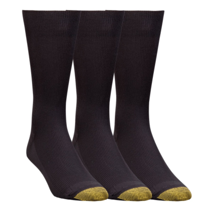 3-Pack Men’s Extended Metropolitan Crew Socks 101E Black