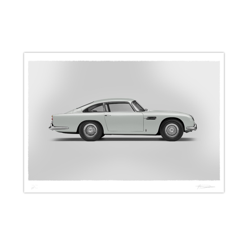 Aston Martin DB5 Vantage – Alan Thornton – Art Screen Print – Side View