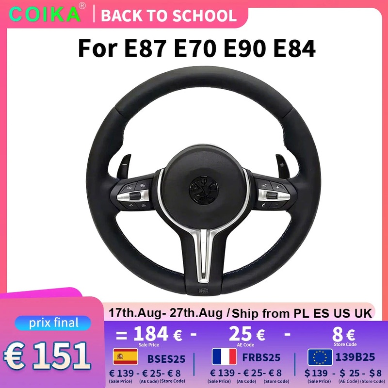With Paddle Shifter Full Leather Steering Wheel For BMW 3 Series E90 E91 E92 E93 X5 E70 X6 E71 E82 E88 E81 E87 Car Accessories E90 Poland