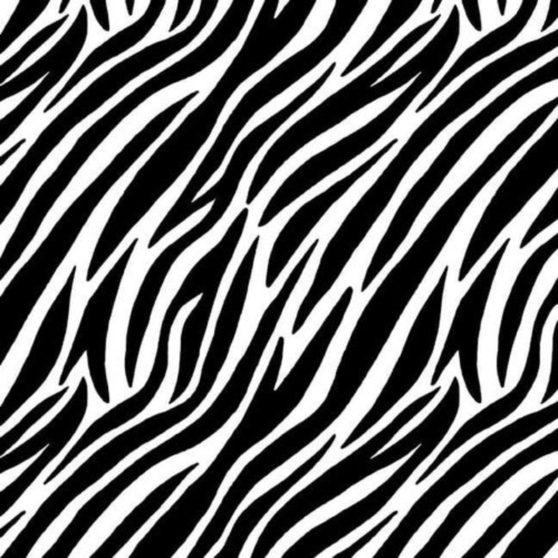 A To Zoo Collection Zebra Cotton Fabric 2650-99 Black