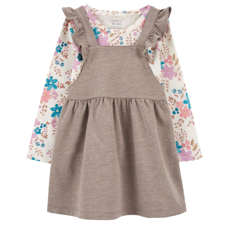 Baby Girls’ 2-Piece Floral Tee and Flutter Jumper Set 1R971310 Newborn