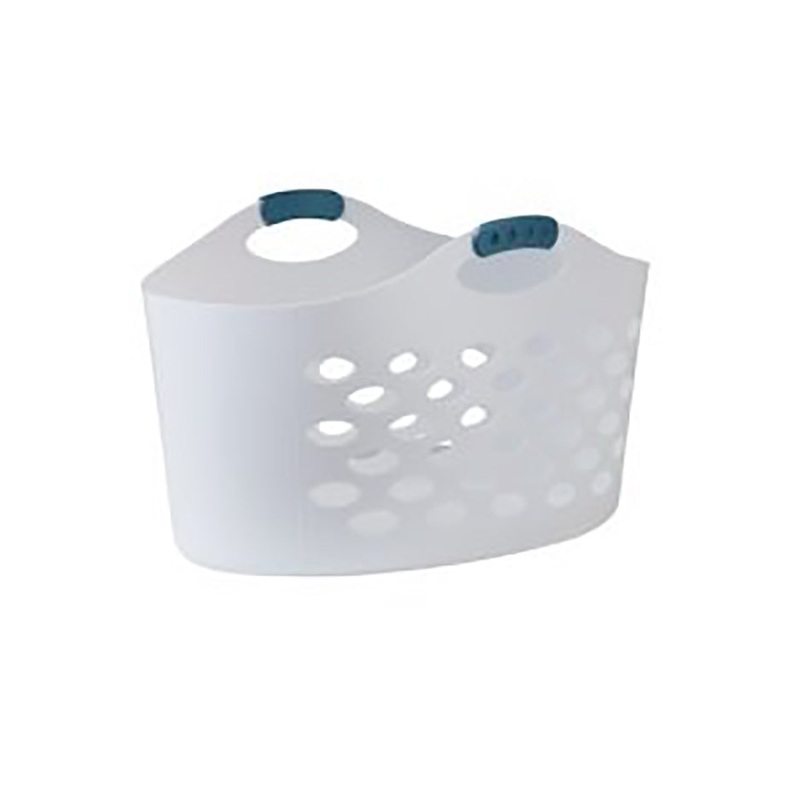 White Plastic Laundry Basket 260100WHT