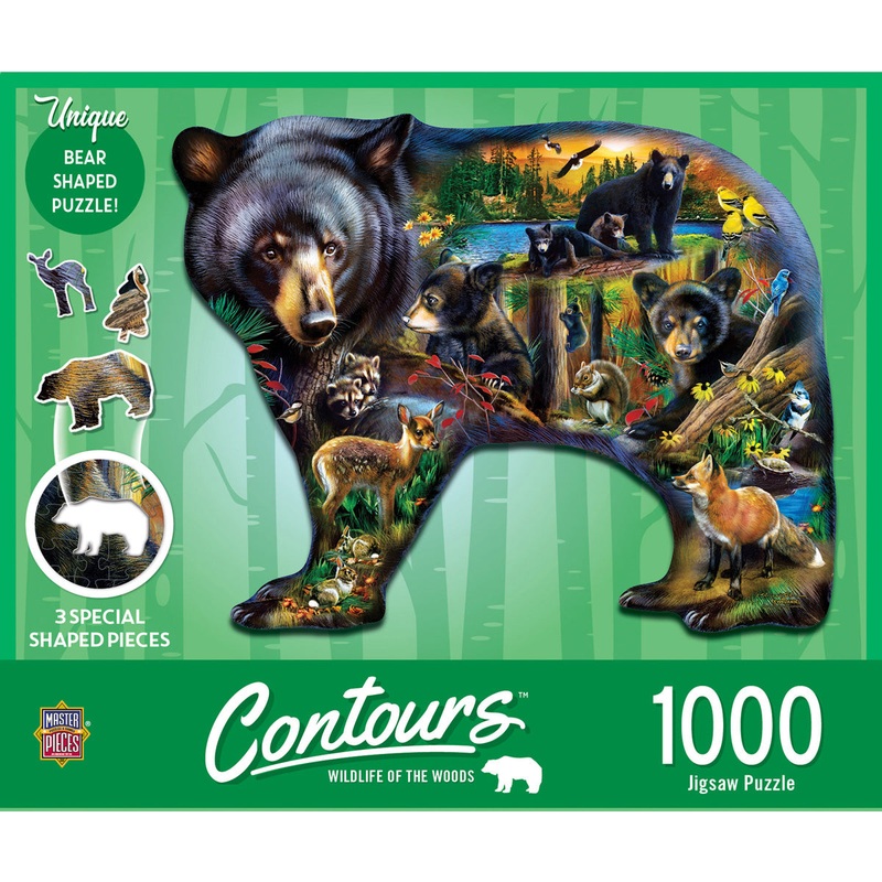 Wildlife of the Woods 1000 PC Shaped Puzzle 72145