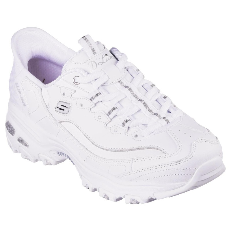 Women’s Skechers Slip-ins: D’Lites – New Scene 150031 White 6 Medium