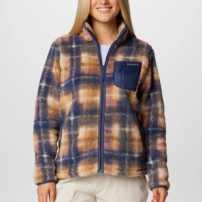 Women’s West Bend Print Full Zip II Fleece Jacket 208585 Fig Small