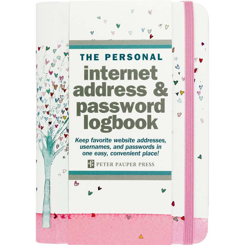 Tree of Hearts Personal Internet Address and Password Logbook 329066