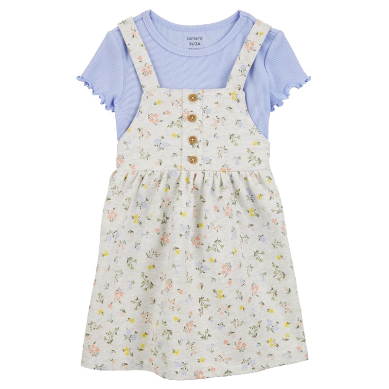 Baby Girls’ 2-Piece Floral Dress Set S410610 9 Months