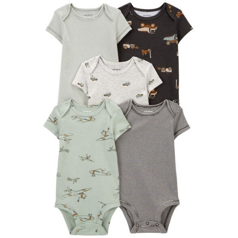 Baby Boys’ 5-Pack Short-Sleeve Body suits 1R036510 Preemie