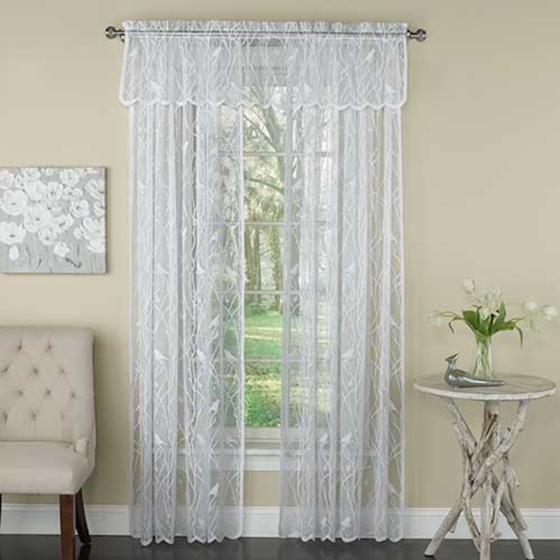 Songbird Jacquard Lace Curtains 323 Valance (56 x 12 inches)