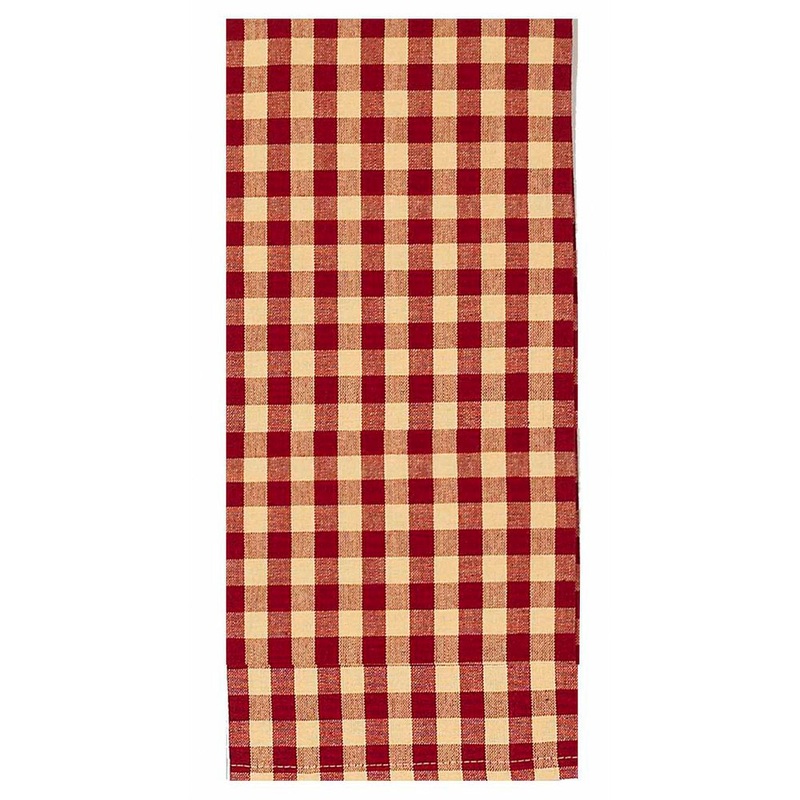 Barn Red Heritage Check Kitchen Tea Towel KT1017