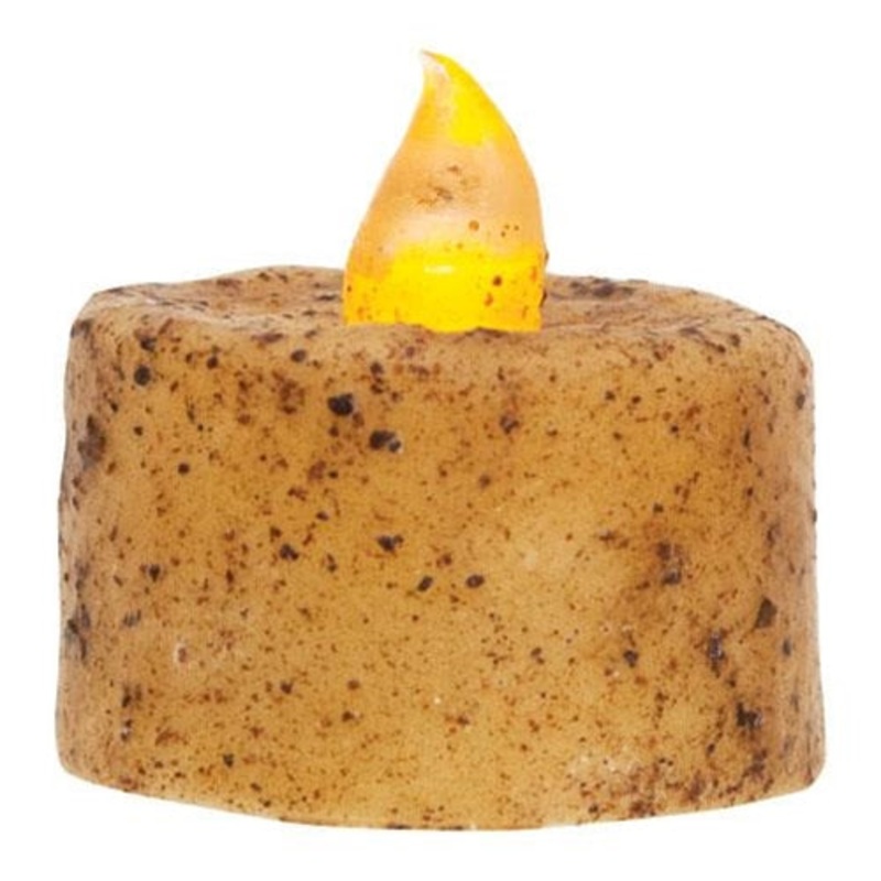 6-Pack LED Tealights with Timer G848 Burnt Ivory