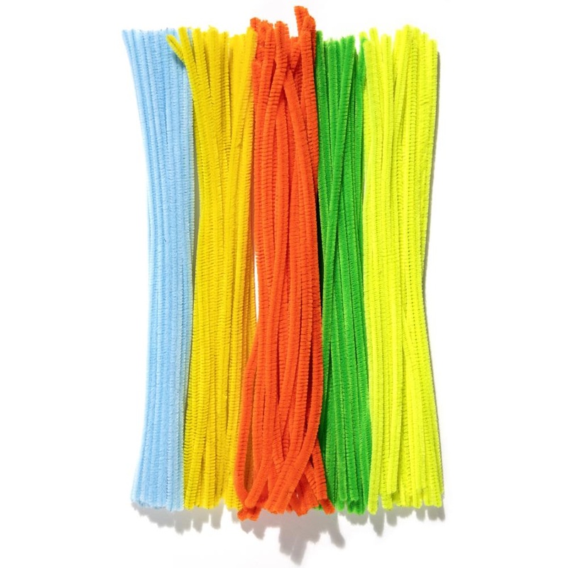 Chenille Stems Pipe Cleaners 3mm 100-pack Neon
