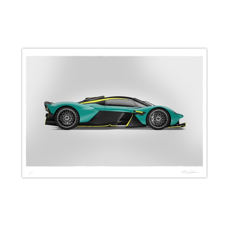 Aston Martin Valkyrie – Alan Thornton – Art Screen Print – Side View