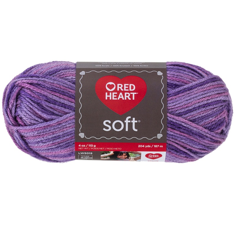 Soft Yarn Multi-Colors E728 4 oz Plummy