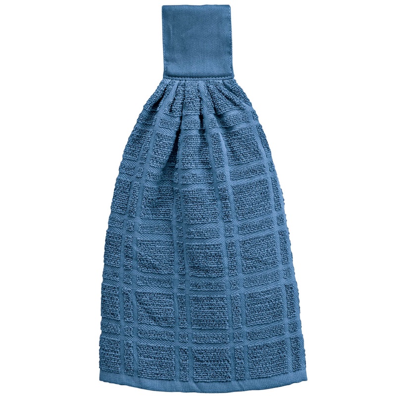 Solid Cotton Hanging Kitchen Towel 958 Federal Blue