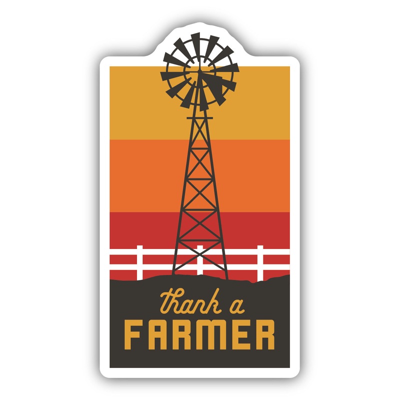 Thank A Farmer Sticker 1344-LSTK