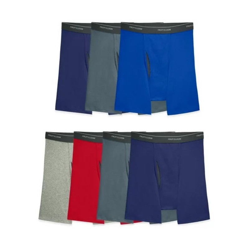 7-Pack Men’s CoolZone Boxer Briefs 7BLB Assorted Colors Small