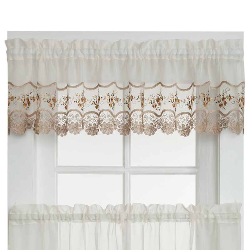 Vintage Valance Curtain 1914 1924 Rose/White
