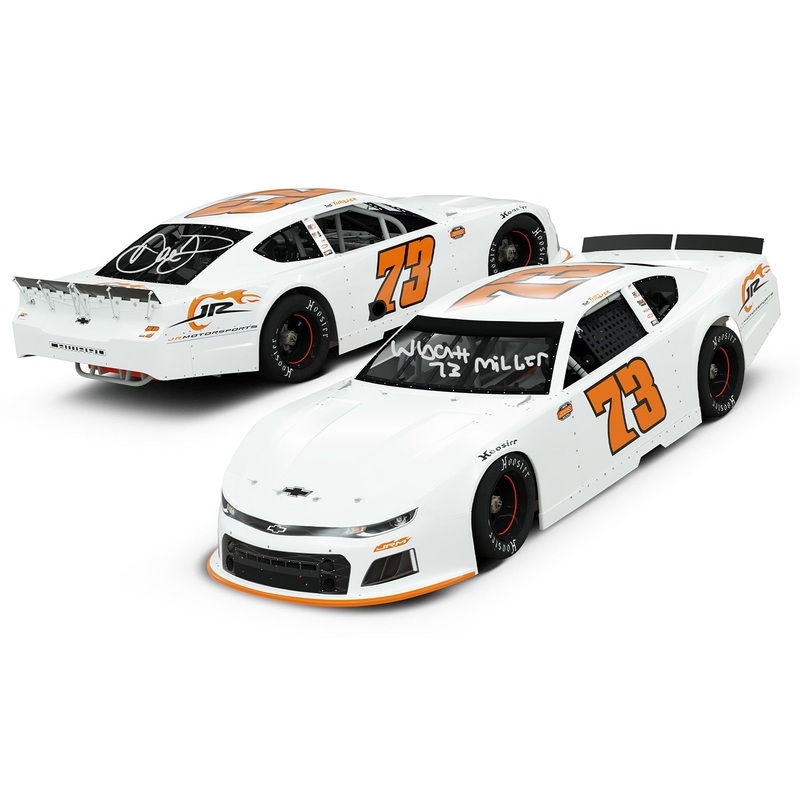 Wyatt Miller / Dale Earnhardt Jr Dual Autographed Hickory 1st Asphalt Stock Car Race Win Late Model 1:24 Standard 2025 Diecast Car Preorder – Currently Projected January
