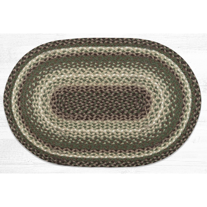 Braided Jute Rug Brown and Cactus C-786 20×30 inches