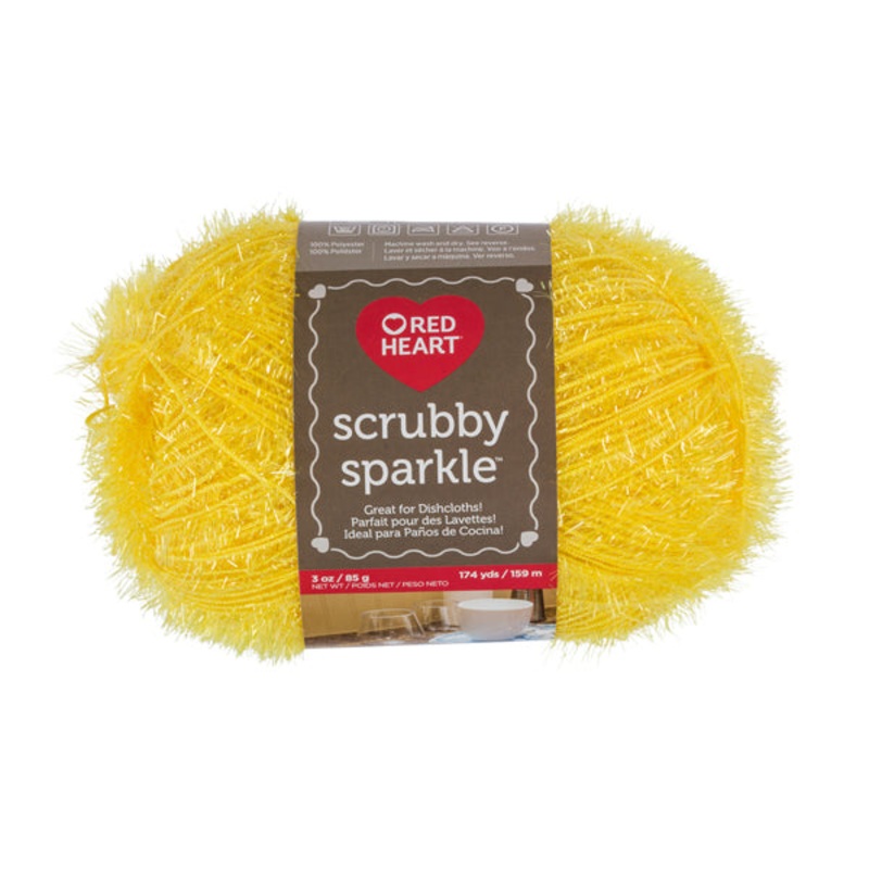 Sparkle Scrubby Yarn 3 oz E851 Lemon