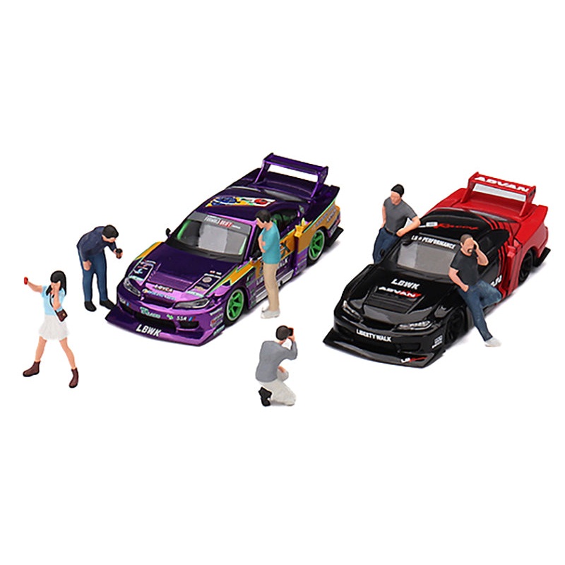 “Car Enthusiasts” 6 Piece Figure Set for 1/64 Scale Models by Mini GT