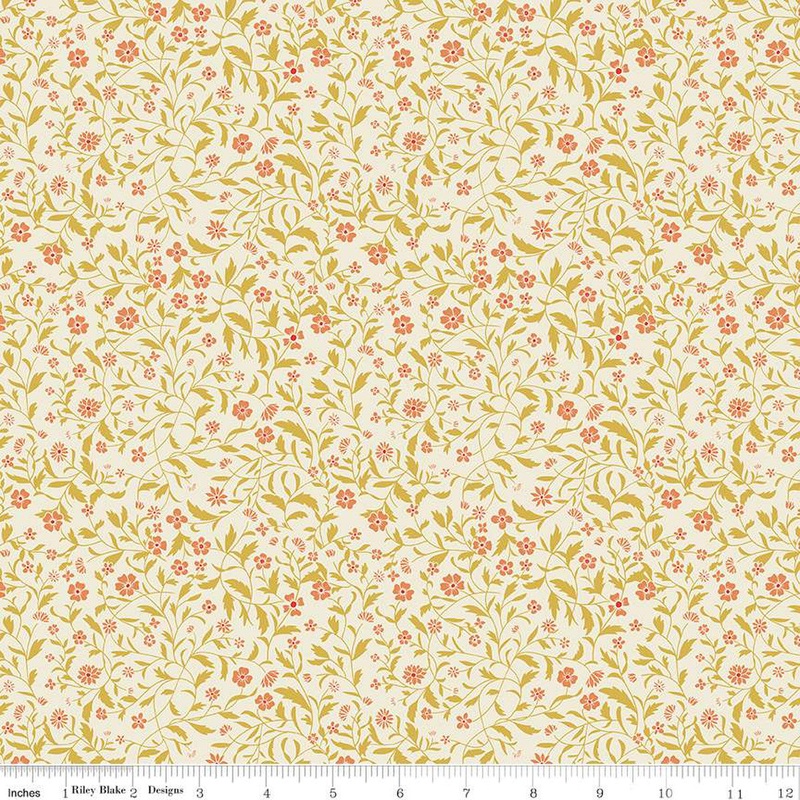 Wanderlust Collection Hawthorn Cotton Fabric C15473 Cream