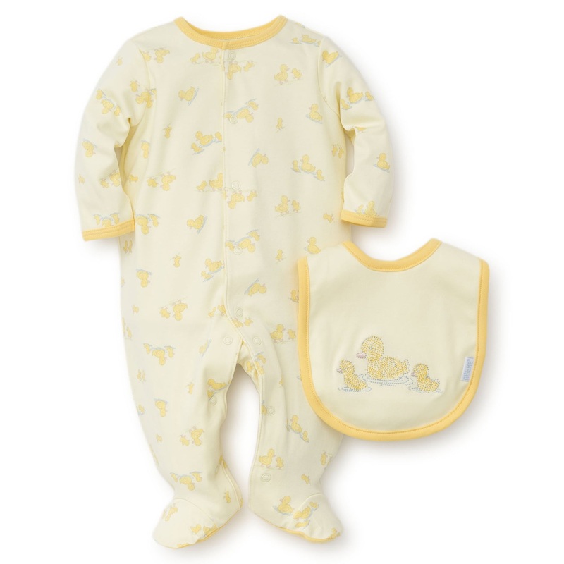 Yellow Duck Baby Sleeper and Bib LBQ07040N Newborn