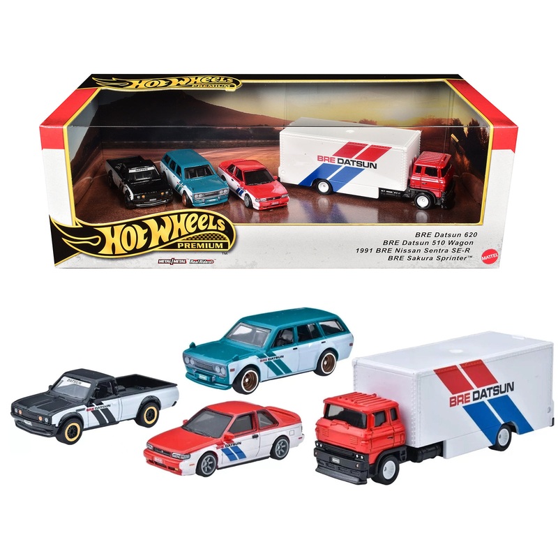 “BRE” Set of 4 pieces Series Hot Wheels “Premium” 2024 Series U Diecast Model Cars by Hot Wheels