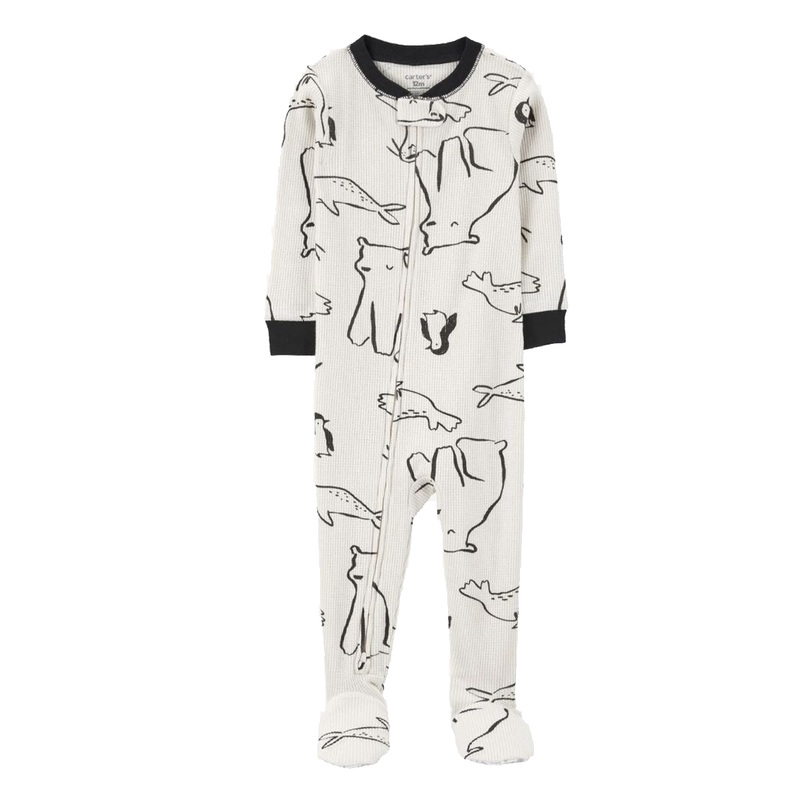 Baby 1-Piece Arctic Animal Print Footie Pajamas 1R945810 12 Months