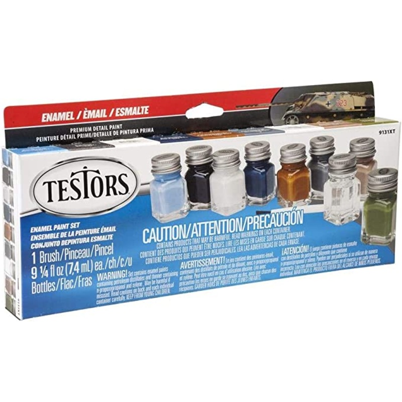 Testors Enamel 9 Bottle Paint Set, Camo Flat