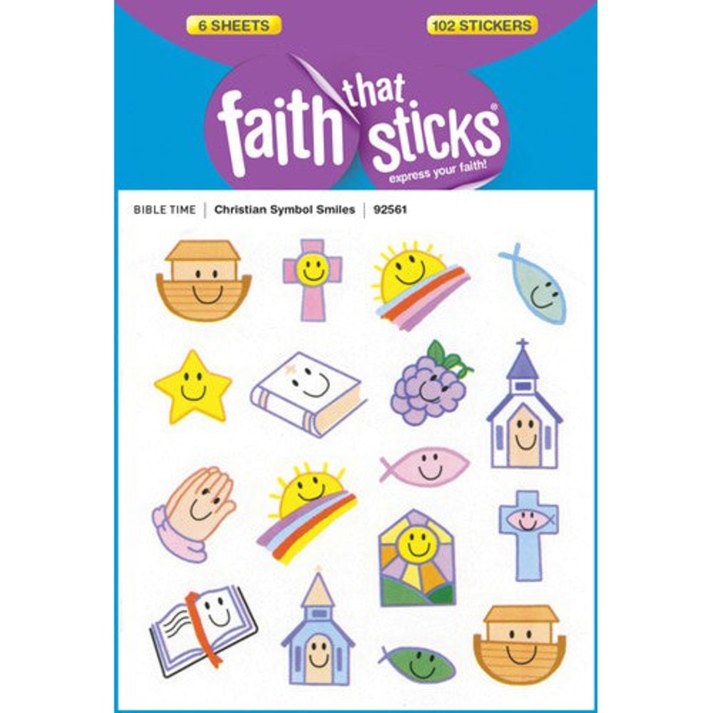 Christian Symbol Smiles Stickers 92561