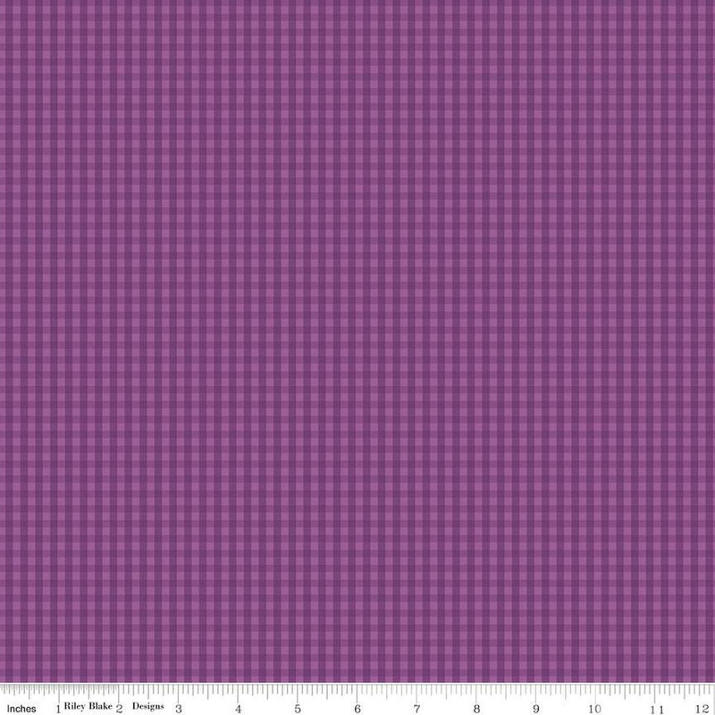 Anne of Green Gables Collection Gingham Cotton Fabric C13857 Orchid