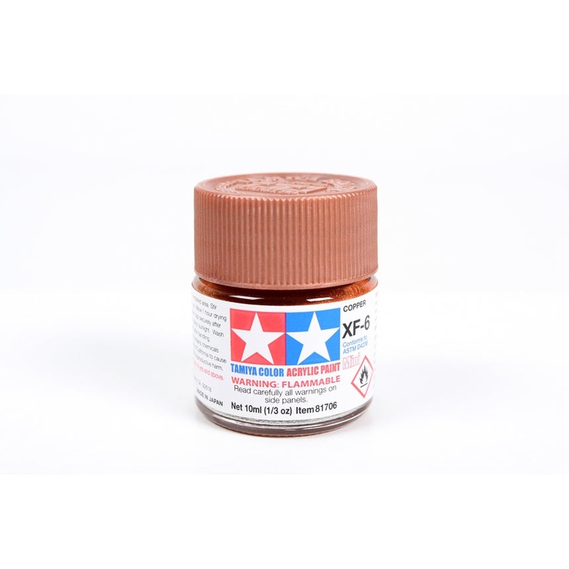 Tamiya Acrylic Mini XF6, Copper 10ml Bottle