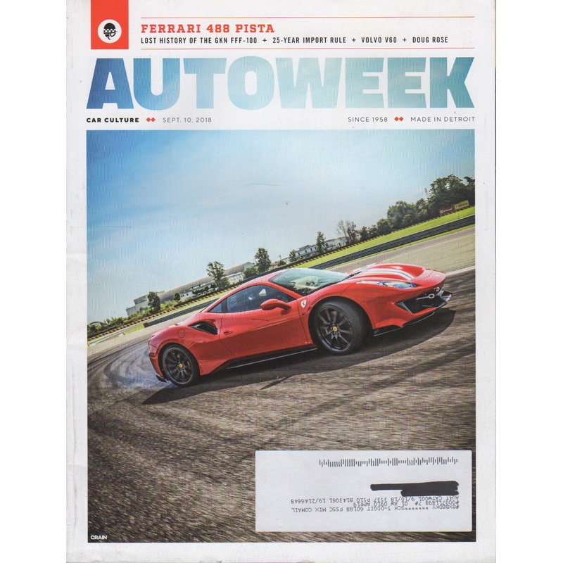 AutoWeek Magazine 2018/09/10