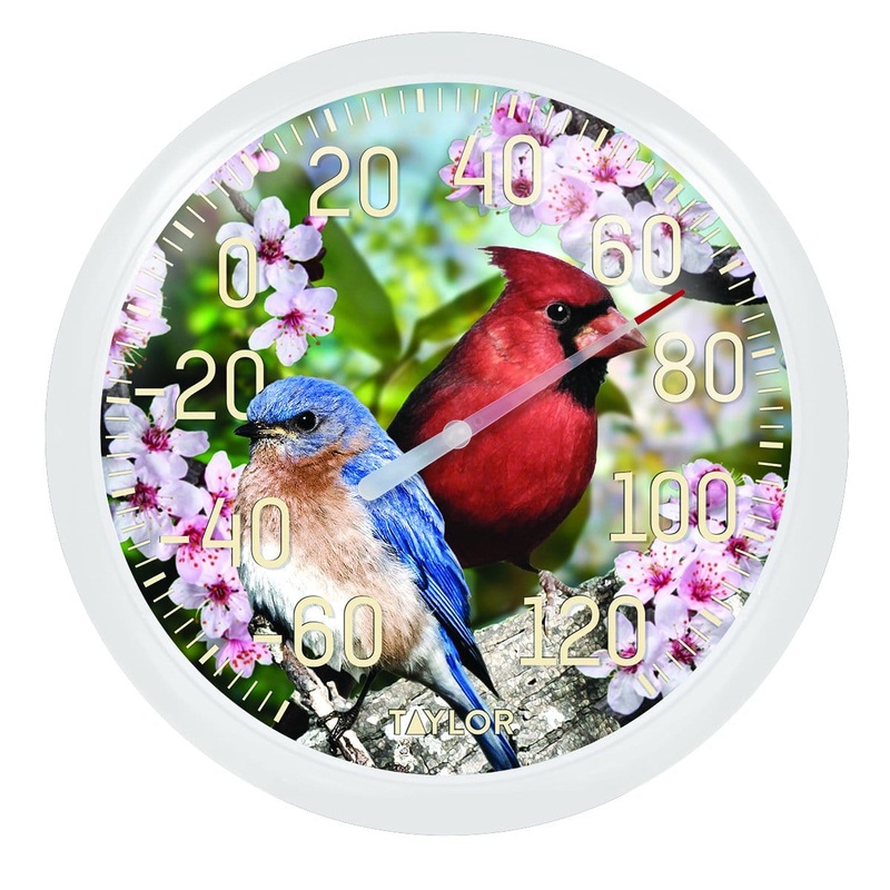 Birds & Blossoms Outdoor Thermometer 6733
